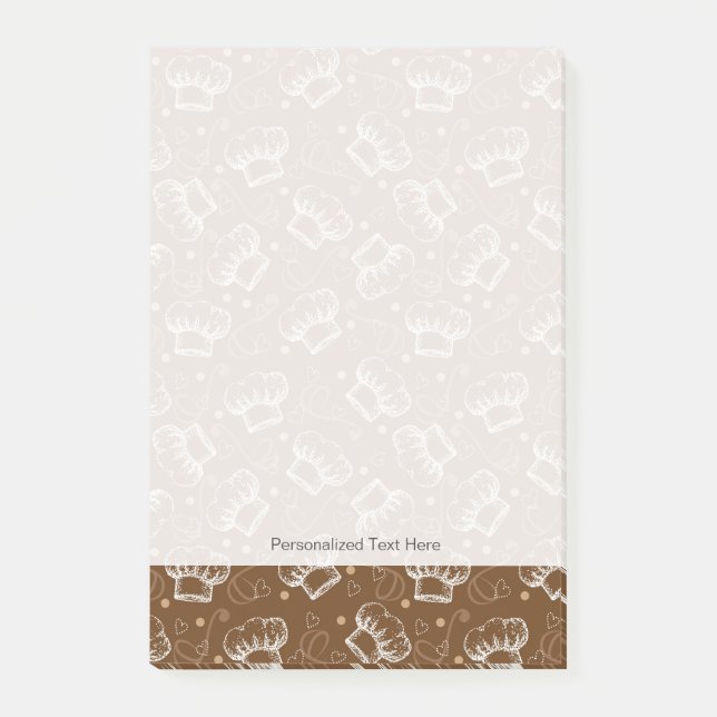 Post-it® motif Cuisine avec chef casquette (Devant)