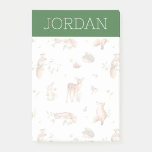 Post-it® Motif d'amis animaux de bois mignon
