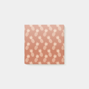 Post-it® Motif d'ananas tropique Terracotta & Peach