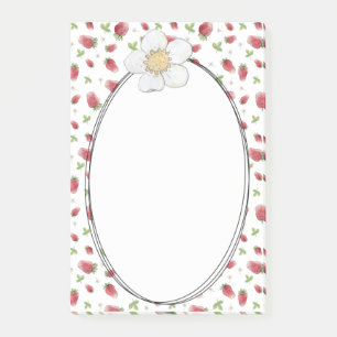 Post-it® Motif d'aquarelle aux fraises rouges