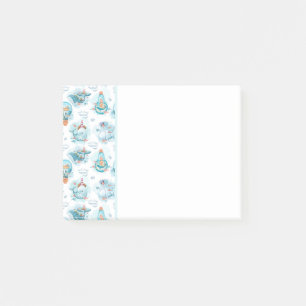 Post-it® Motif d'aquarelle de la belle baleine nautique