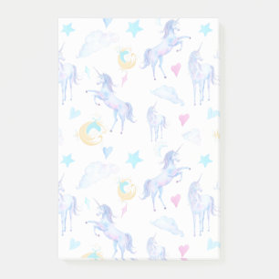 Post-it® Motif d'aquarelle magique Unicorn Design Imaginair