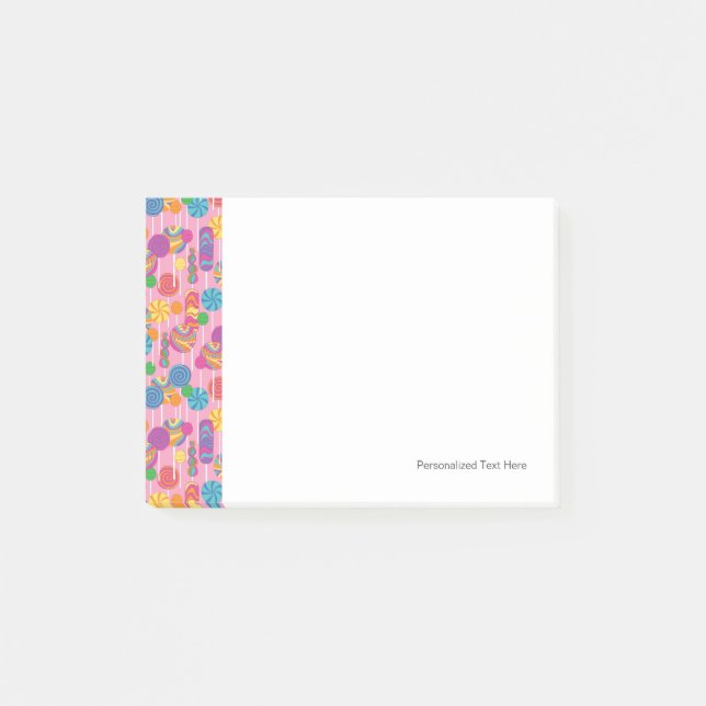 Post-it® Motif de bonbons Lollipops (Devant)