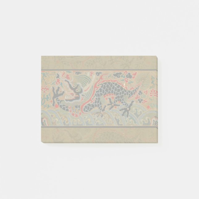 Post-it® Motif de broderie en soie de dragon chinois antiqu (Devant)