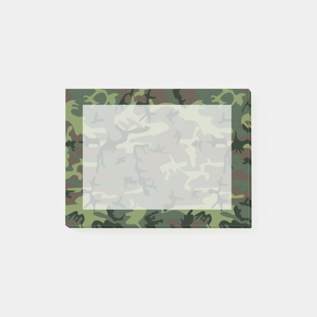 Post-it® Motif de brun de vert de Camo de camouflage (Devant)