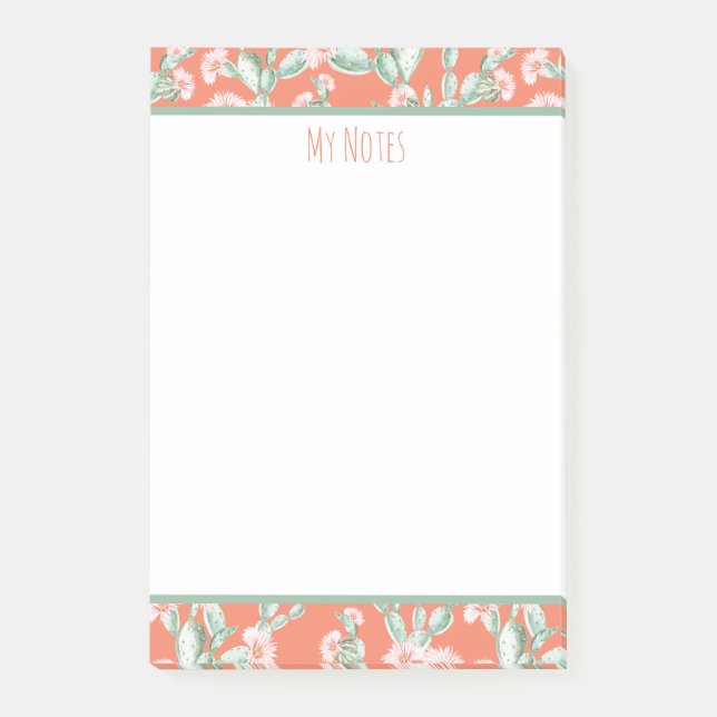 Post-it® Motif de Cactus sauvage, cactus (Devant)