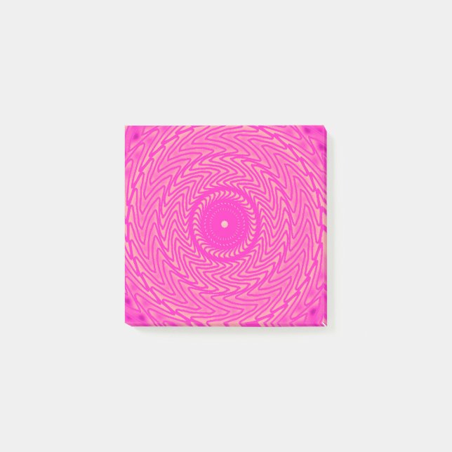 Post-it® Motif de cercles roses chauds (Devant)