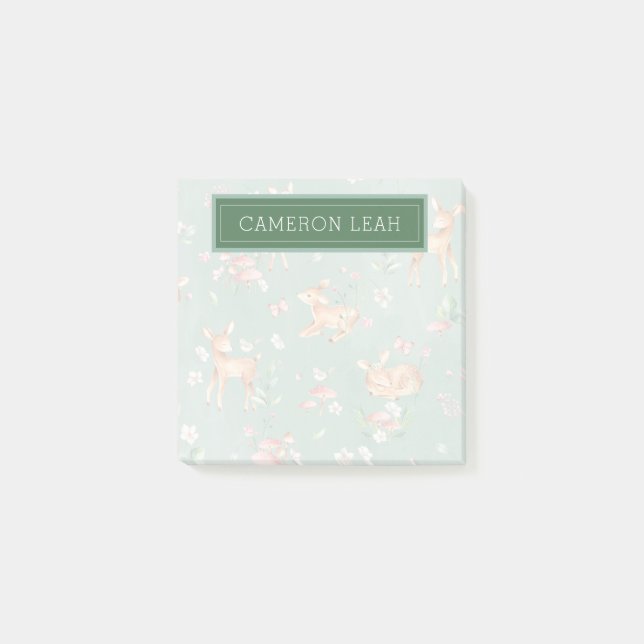 Post-it® Motif de cerfs à l'aquarelle (Devant)