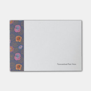 Post-it® motif de champ rose Abstrait