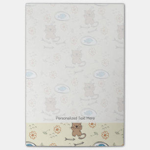 Post-it® motif de chat et de poissons
