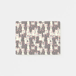 Post-it® Motif de chats blancs et gris
