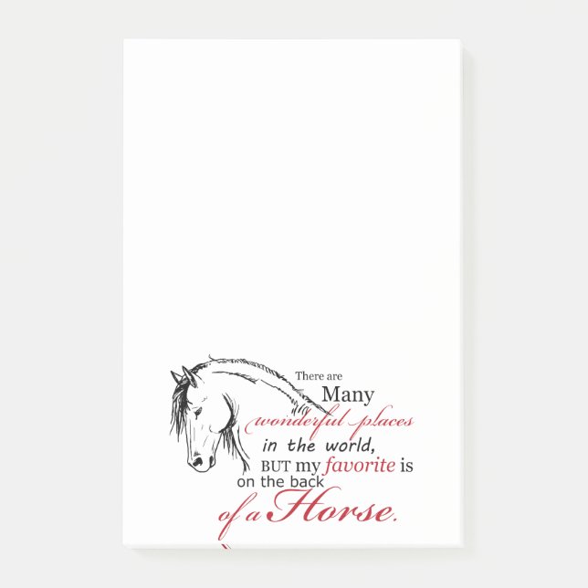 Post-it® Motif de cheval coloré (Devant)