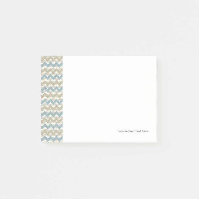 Post-it® Motif de Chevron sur la texture de toile (Devant)