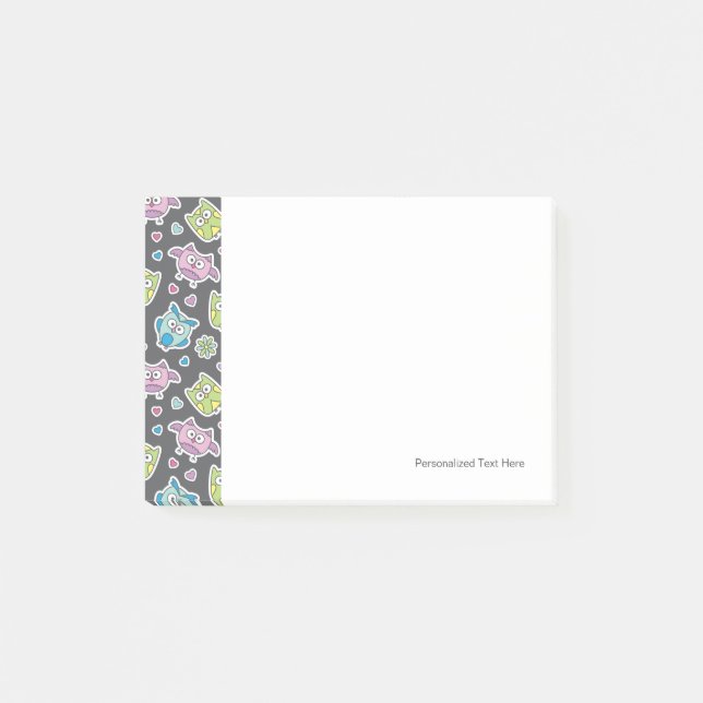 Post-it® motif de chouettes de dessins animés (Devant)