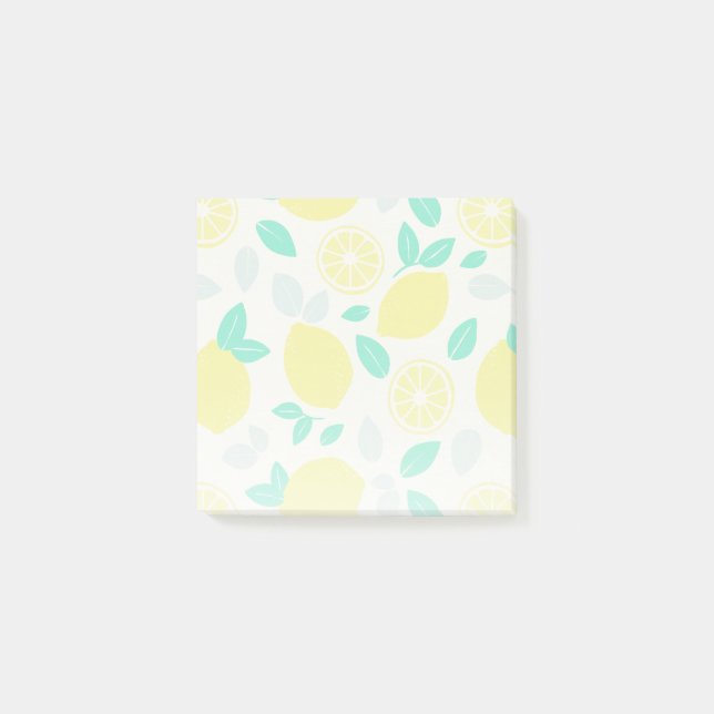 Post-it® Motif de citron d'été en crème (Devant)