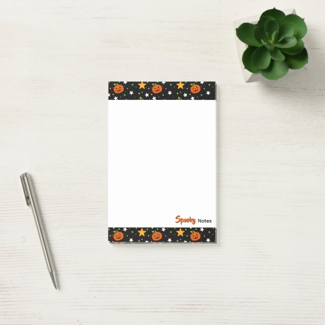 Post-it® Motif de citrouille d'Halloween mignon (Bureau)