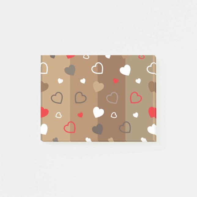 Post-it® Motif de cœurs stylisés 9 (Devant)