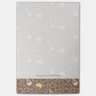 Post-it® Motif de cône glacé sur le Brown