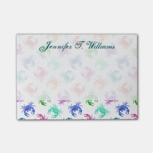 Post-it® Motif De Crabes  Ajouter votre nom