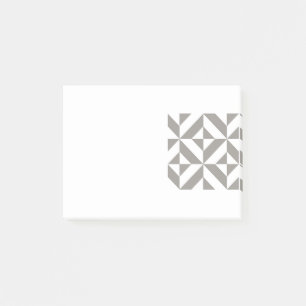 Post-it® Motif de cube géométrique gris argenté