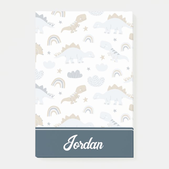 Post-it® Motif de dinosaure arc-en-ciel mignon (Devant)