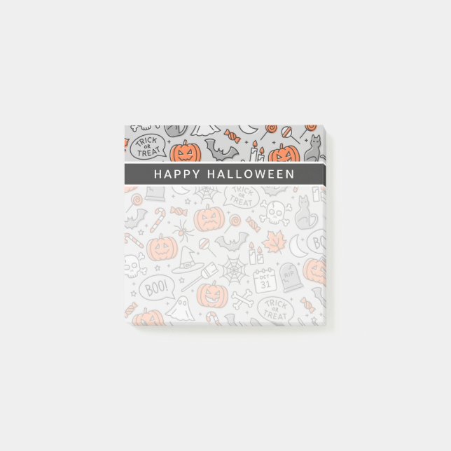 Post-it® Motif de doodle pour les enfants mignons Halloween (Devant)