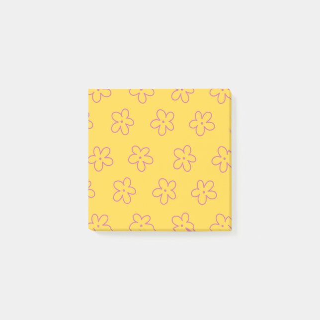 Post-it® motif de fleurs blanches pour le printemps et l'ét (Devant)