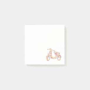 Post-it® Motif de fleurs de scooter moteur