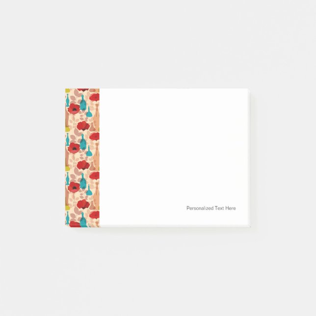 Post-it® Motif de fleurs, de vases et de bouteilles (Devant)
