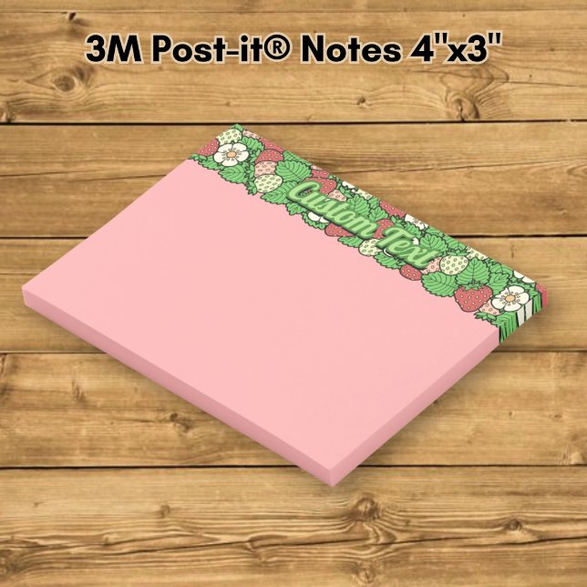 Post-it® Motif de fond de fraise (Créateur téléchargé)