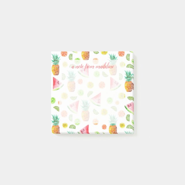Post-it® Motif de fruit glacé d'aquarelle (Devant)