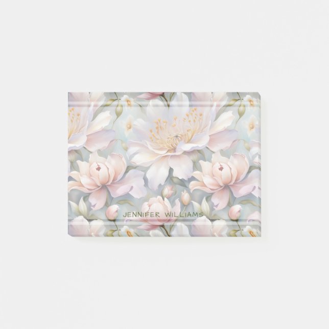 Post-it® Motif de jolies fleurs Peyonies Floral (Devant)