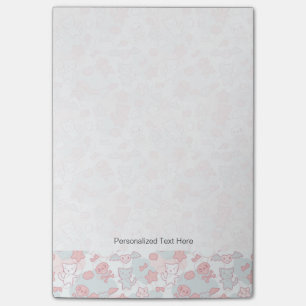 Post-it® motif de kawaii avec le griffonnage