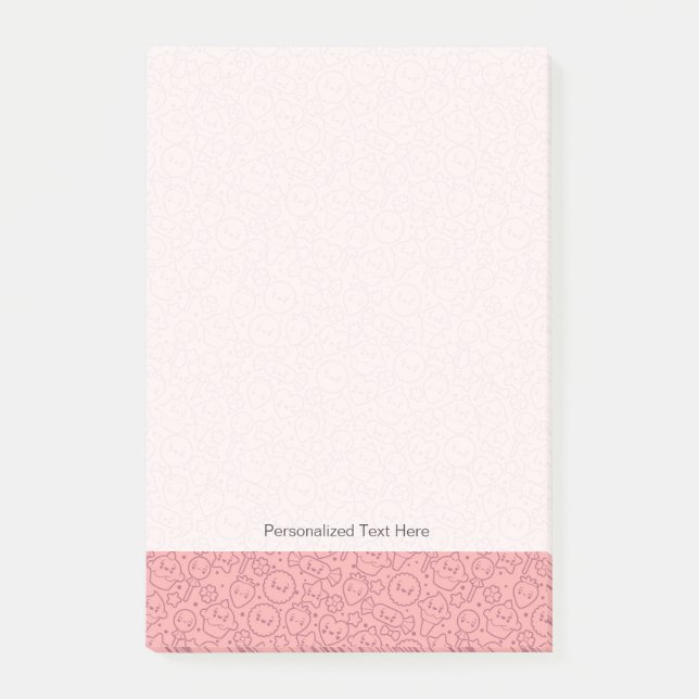 Post-it® Motif de Kawaii avec les gâteaux mignons (Devant)