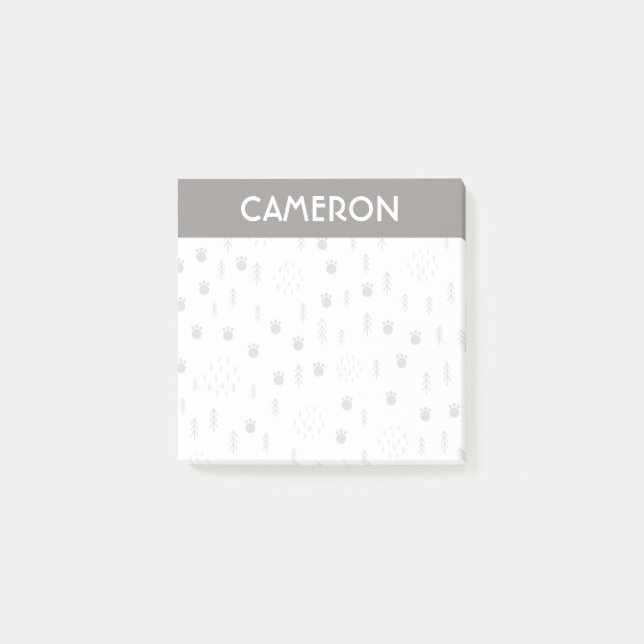 Post-it® Motif de la piste animale du bois mûre (Devant)