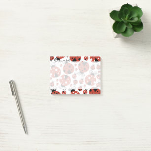 Post-it® Motif De Ladybugs, De Mignons Ladybugs, De Rouges 