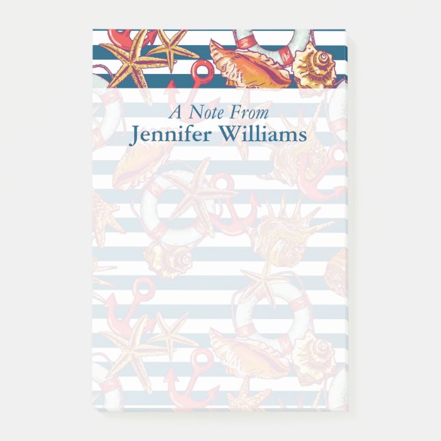 Post-it® Motif De L'Amidon Et De La Grève| Ajouter votre no (Devant)