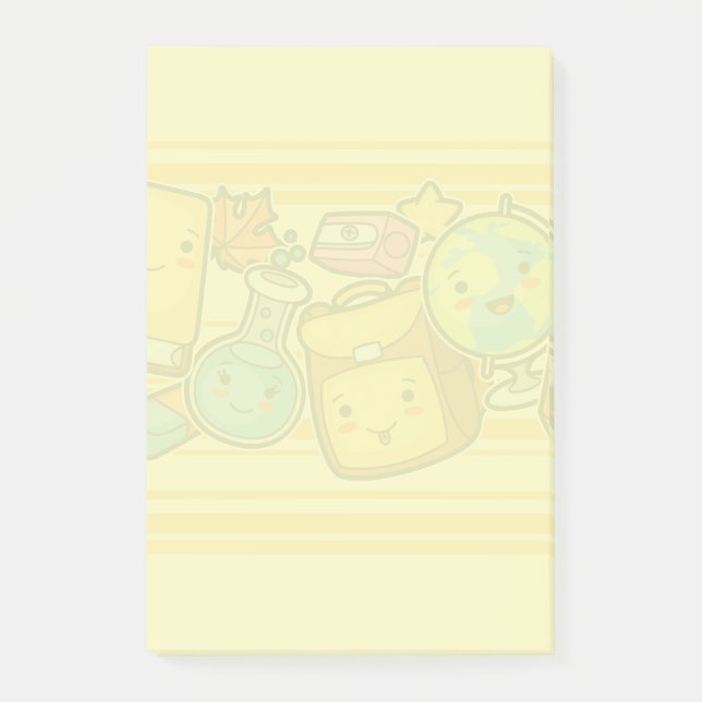 Post-it® Motif de l'approvisionnement de l'école de dessin (Devant)