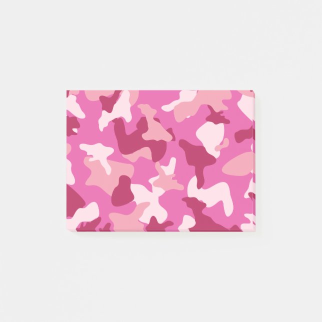 Post-it® motif de l'armée de camouflage rose (Devant)