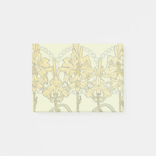 Post-it® Motif de lys Art nouveau d'Alphonse Mucha vintage