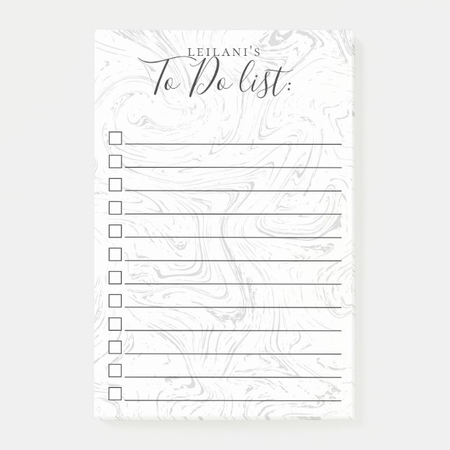 Post-it® Motif de marbre assez blanc (Devant)