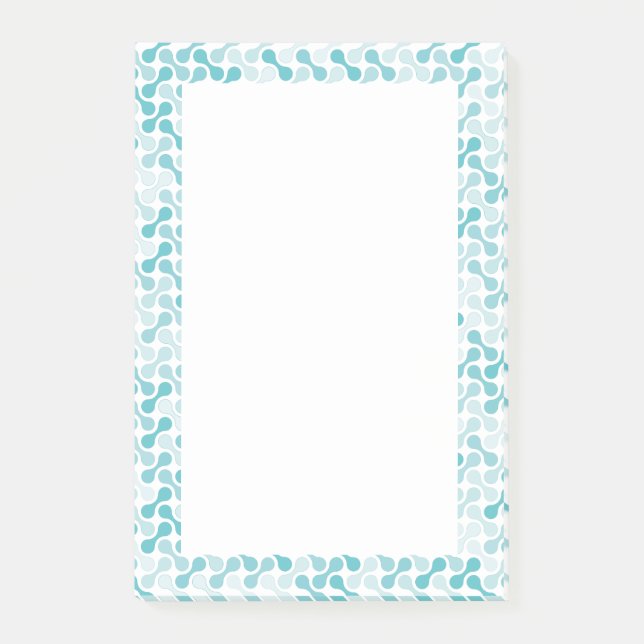 Post-it® Motif de métaball bleu (Devant)
