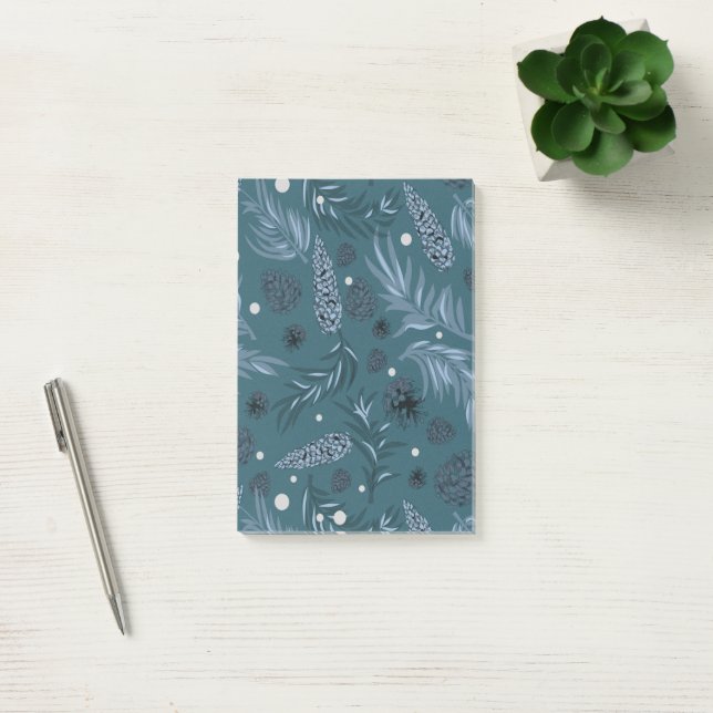 Post-it® Motif de Noël, Pinède enneigée 12 (Bureau)