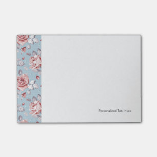 Post-it® Motif de papier peint d'élégance des roses roses