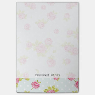 Post-it® Motif de papier peint d'élégance des roses roses