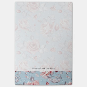 Post-it® Motif de papier peint d'élégance des roses roses 2