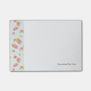 Post-it® Motif de papier peint d'élégance des roses roses 4