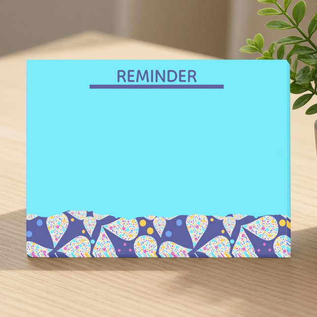Post-it® Motif de pétale personnalisé bleu (Who doesn't love sticky notes? These not only remind you of things but look super cute too.)