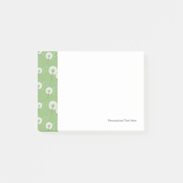Post-it® Motif de pissenlit sur l'arrière - plan vert (Devant)