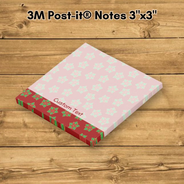 Post-it® Motif de Poinsettia de Noël (Créateur téléchargé)
